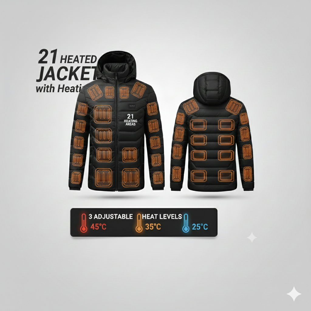 ThermalGuard Pro – Water resistant Smart Heated Winter Parka