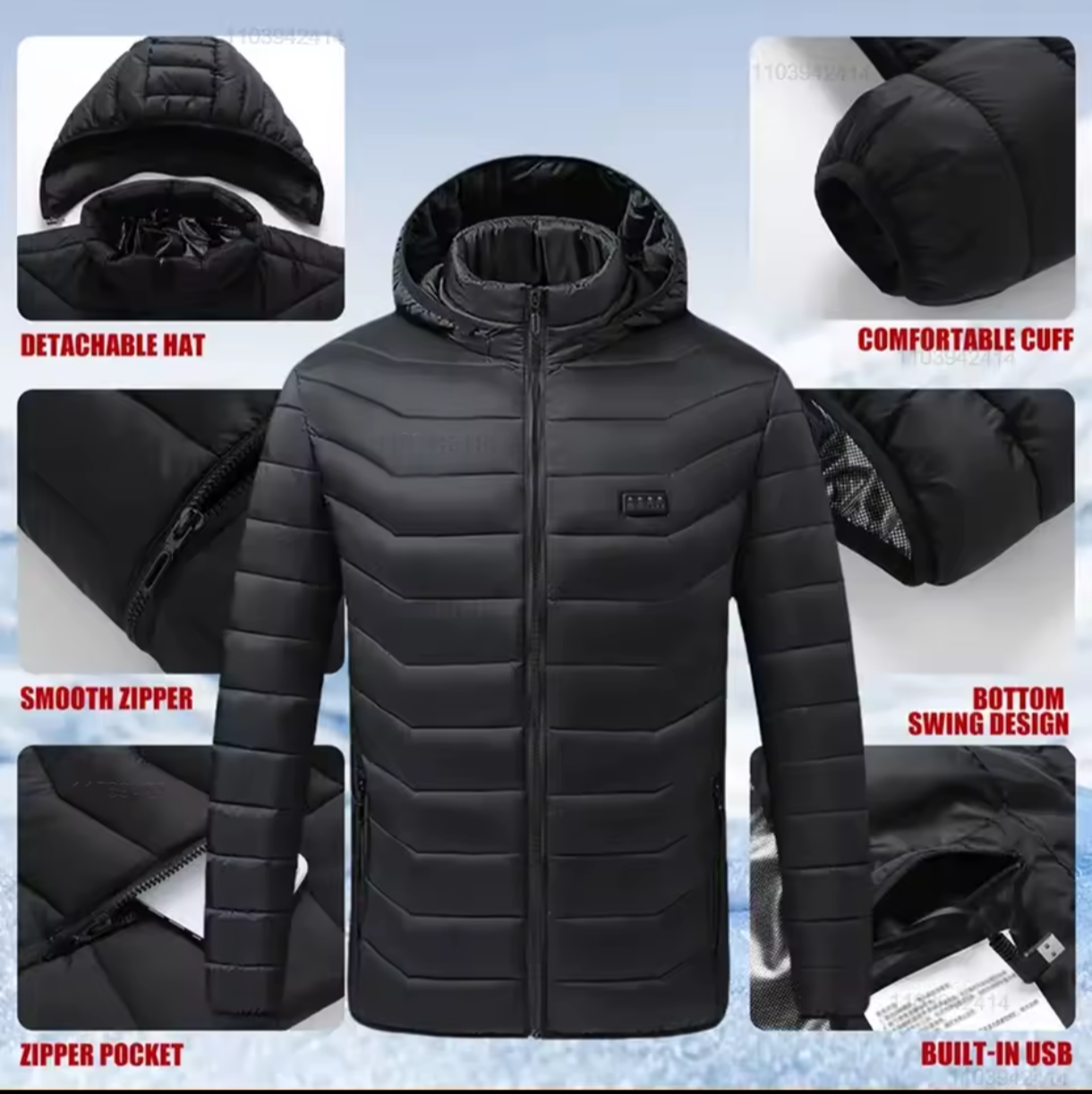 ThermalGuard Pro – Water resistant Smart Heated Winter Parka